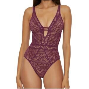 BECCA PLAY 1PC PLUNGE swimsuit (new)